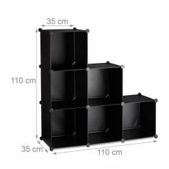 relaxdays Steckregal »Stufenregal 6 Fächer zum Stecken schwarz« -Neuetischkultur Verkäufe 2022 61ec8966 cc84 511a a079 356b4e536d73