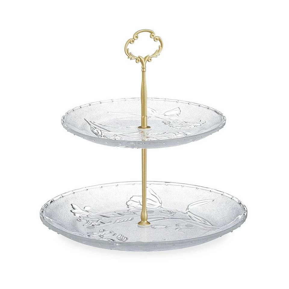 relaxdays Etagere »Zweistöckige Etagere aus Glas«, Glas 10 relaxdays Etagere »Zweistöckige Etagere aus Glas«, Glas – Bild 10