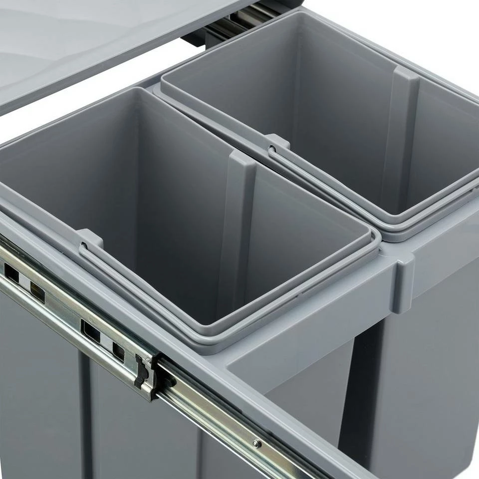 relaxdays Einbaumülleimer »Einbaumülleimer 3-fach grau« 6 relaxdays Einbaumülleimer »Einbaumülleimer 3-fach grau« – Bild 6