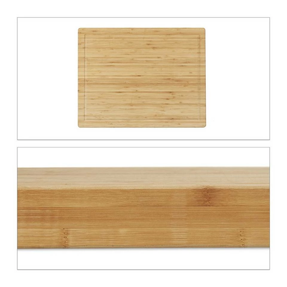 relaxdays Tranchierbrett »4 x großes Tranchierbrett aus Bambus«, Bambus 6 relaxdays Tranchierbrett »4 x großes Tranchierbrett aus Bambus«, Bambus – Bild 6