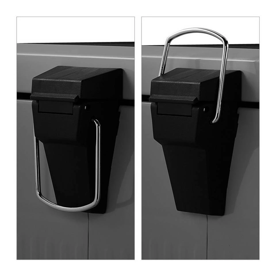 relaxdays Mülleimer »Retro Treteimer 20 Liter«, hellgrau Schwarz, Weiß Schwarz, Grau Schwarz 8 relaxdays Mülleimer »Retro Treteimer 20 Liter«, hellgrau Schwarz, Weiß Schwarz, Grau Schwarz – Bild 8