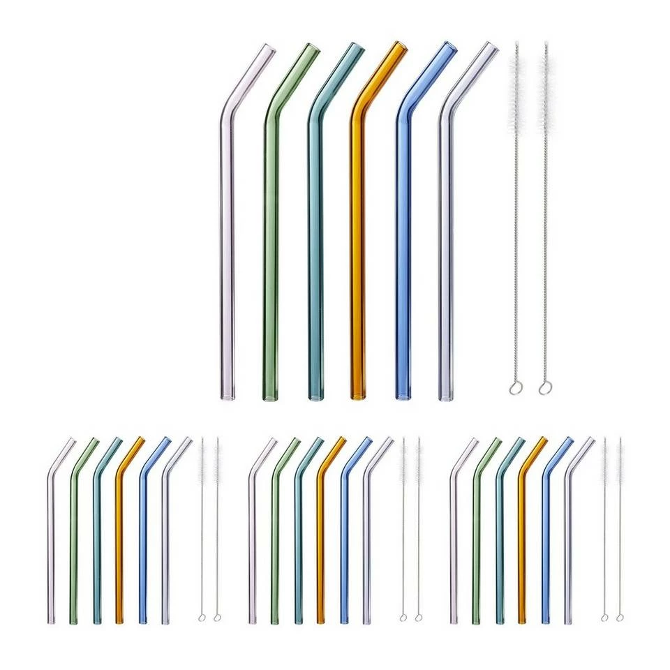 relaxdays Trinkhalme »24 x Strohhalme Glas bunt 23 cm« 1 relaxdays Trinkhalme »24 x Strohhalme Glas bunt 23 cm«