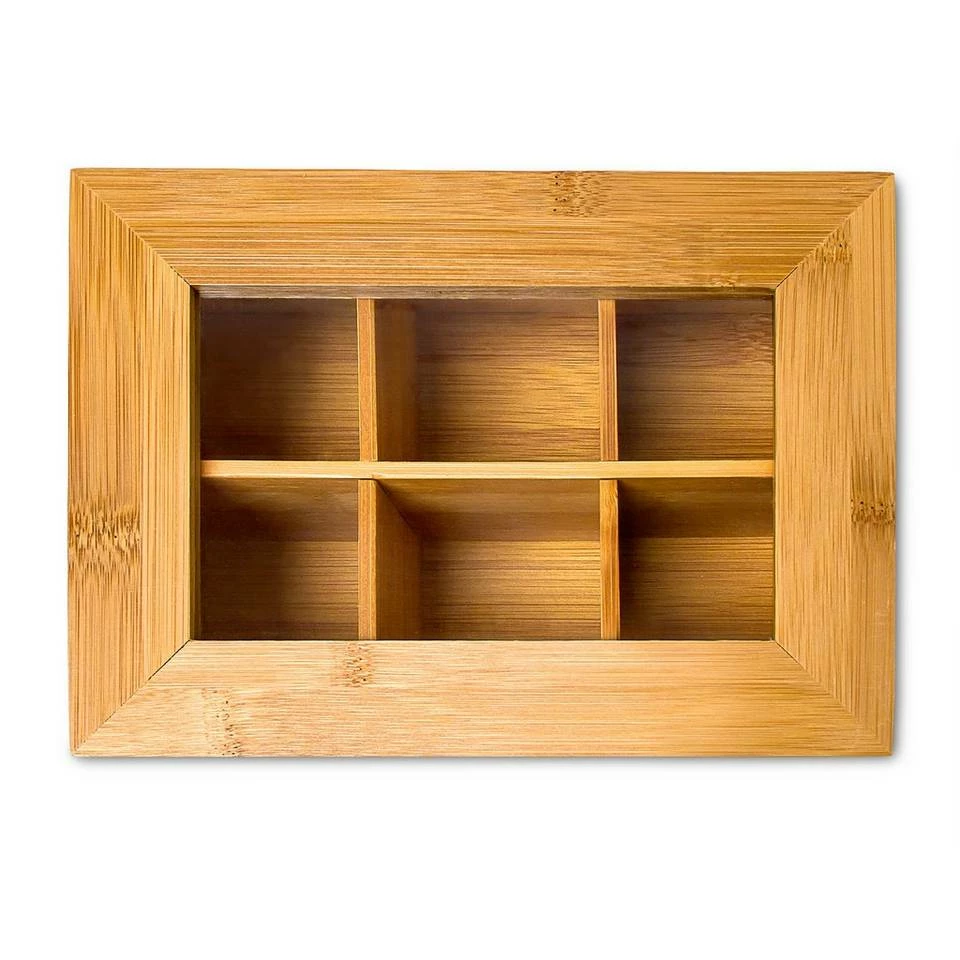 relaxdays Teebox »Teebox Bambus lackiert 6 und 8 Fächer«, Bambus, 6 3 relaxdays Teebox »Teebox Bambus lackiert 6 und 8 Fächer«, Bambus, 6 – Bild 3