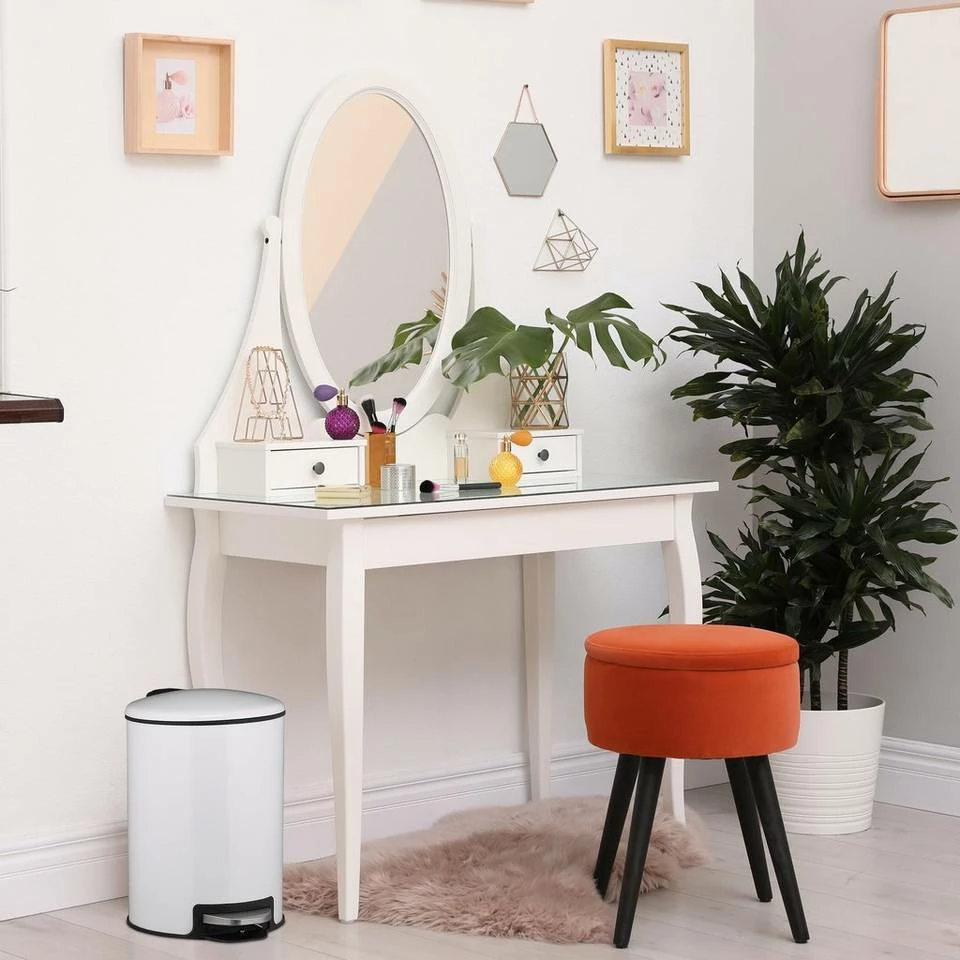 relaxdays Mülleimer »Mülleimer 12 L«, Weiß Grau Silber Schwarz, Weiß Silber Schwarz, Schwarz Silber 2 relaxdays Mülleimer »Mülleimer 12 L«, Weiß Grau Silber Schwarz, Weiß Silber Schwarz, Schwarz Silber – Bild 2