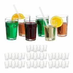 relaxdays Glas »48 x Trinkgläser«, Glas