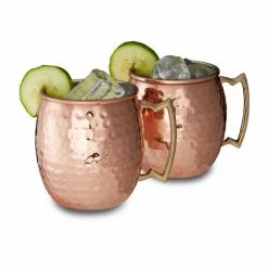 relaxdays Cocktailglas »Moscow Mule Becher 2er Set«, Edelstahl