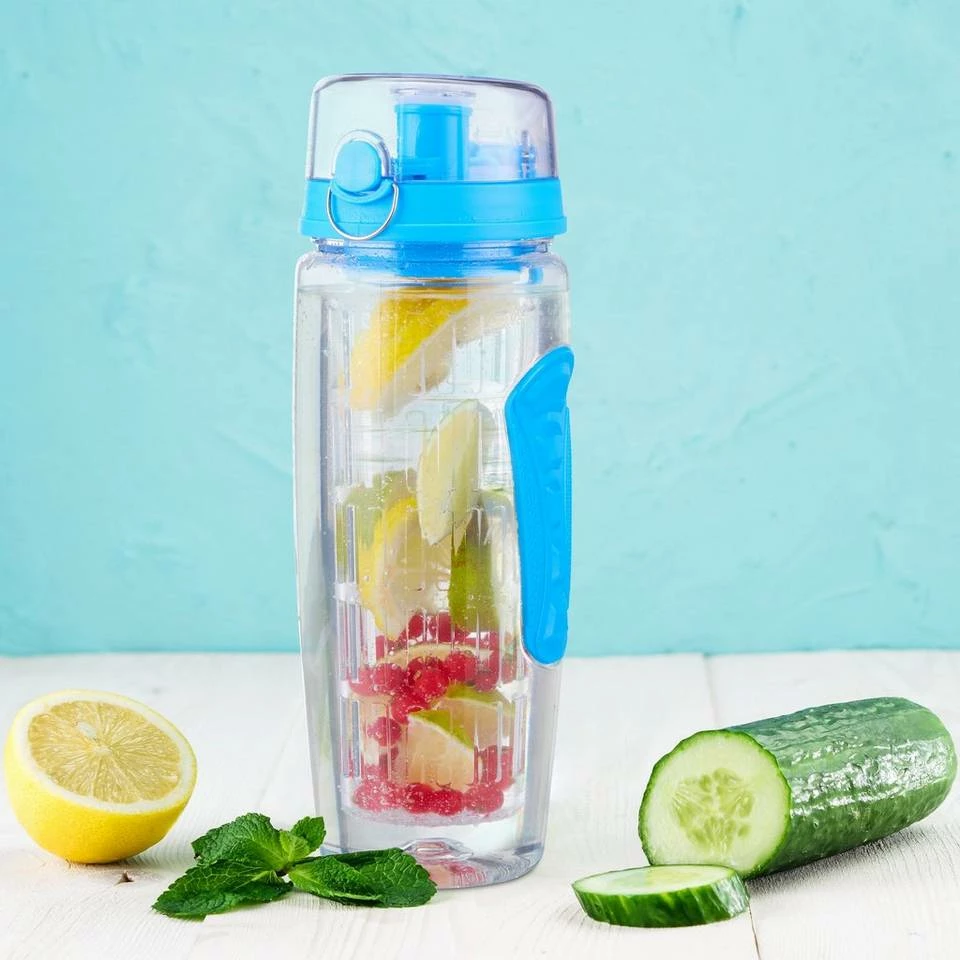 relaxdays Trinkflasche »1 x Trinkflasche mit Obsteinsatz blau« 2 relaxdays Trinkflasche »1 x Trinkflasche mit Obsteinsatz blau« – Bild 2