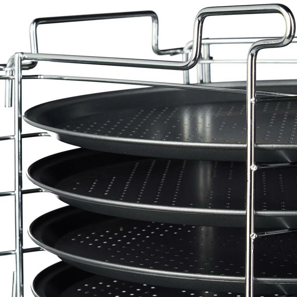 relaxdays Pizzablech »Pizzablech 4er Set mit Ständer«, Eisen 7 relaxdays Pizzablech »Pizzablech 4er Set mit Ständer«, Eisen – Bild 7