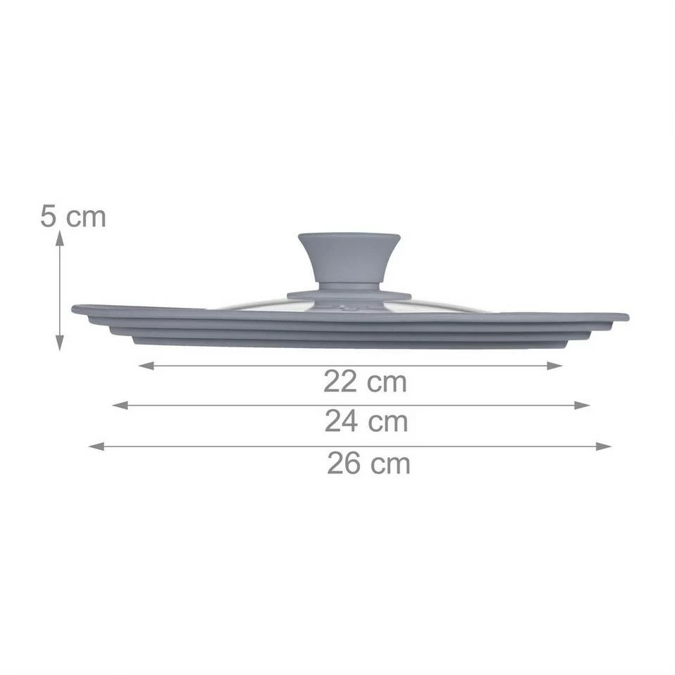 relaxdays Topfdeckel »4x Universal Topfdeckel 22-26 cm grau« 4 relaxdays Topfdeckel »4x Universal Topfdeckel 22-26 cm grau« – Bild 4