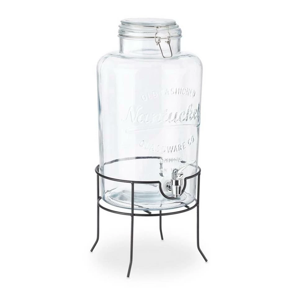 relaxdays Getränkespender Getränkespender Set mit Gläsern 10 relaxdays Getränkespender Getränkespender Set mit Gläsern – Bild 10