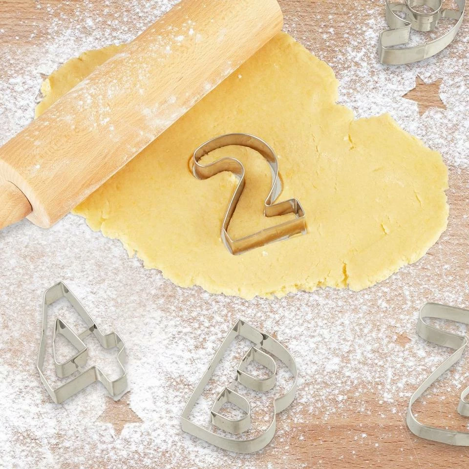 relaxdays Ausstechform »Plätzchen Ausstecher Buchstaben & Zahlen«, Edelstahl 2 relaxdays Ausstechform »Plätzchen Ausstecher Buchstaben & Zahlen«, Edelstahl – Bild 2