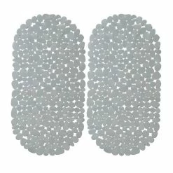 relaxdays Antirutschmatte »2 x Badewanneneinlage Steinoptik grau«