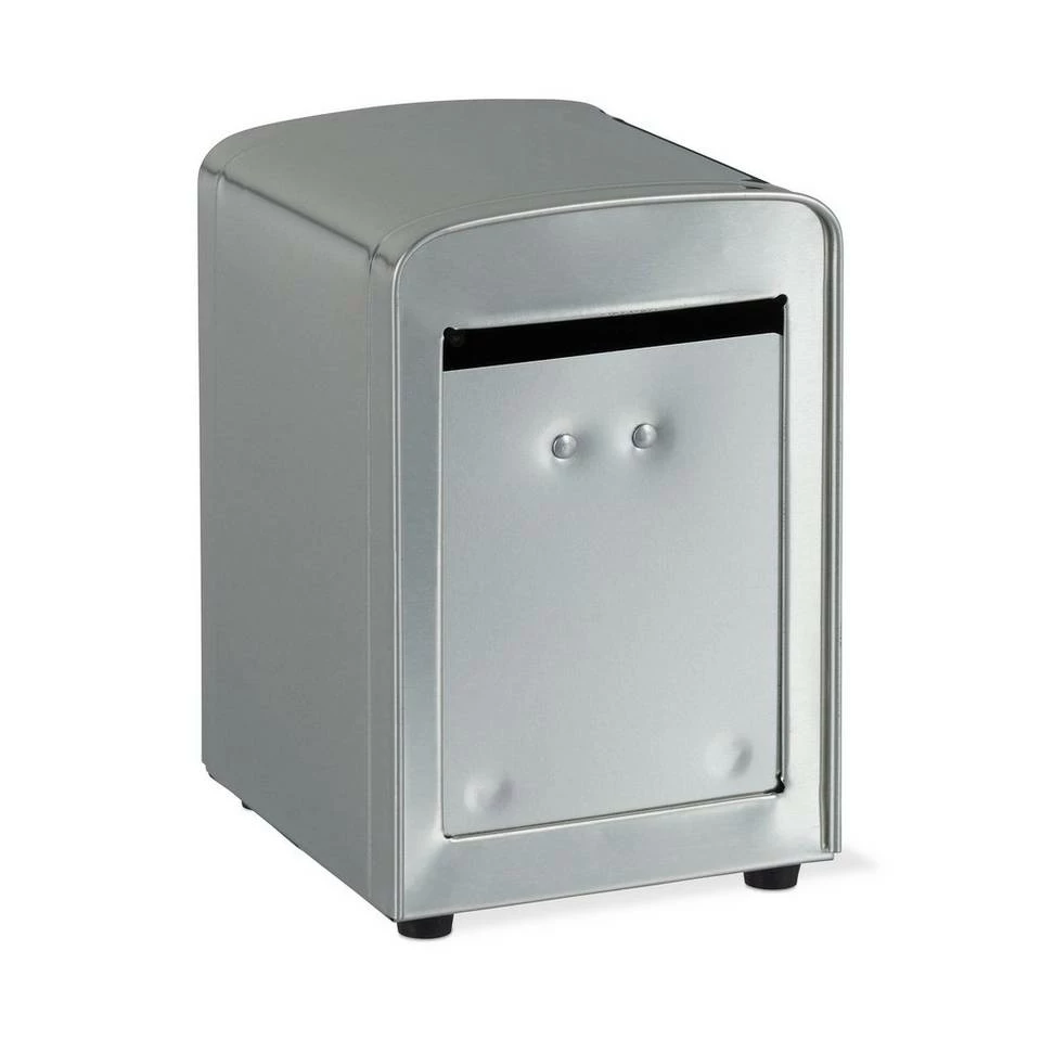 relaxdays Serviettenhalter »2 x Serviettenspender Retro silber«, Stahl 9 relaxdays Serviettenhalter »2 x Serviettenspender Retro silber«, Stahl – Bild 9