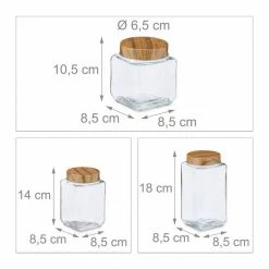 relaxdays Vorratsglas »Vorratsgläser 3er Set«, Glas -Neuetischkultur Verkäufe 2022 6f89a9e0 970e 51f0 a2d5 b17a7306368f