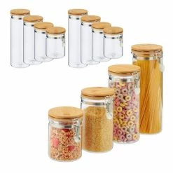 relaxdays Vorratsglas »12 x Vorratsglas«, Glas