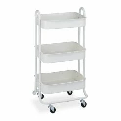 relaxdays Rollwagen »Rollwagen mit 3 Etagen«, Weiß Wei&szlig;, Schwarz -Neuetischkultur Verkäufe 2022 71470521 2319 53e8 8d57 8fadd900fbb8