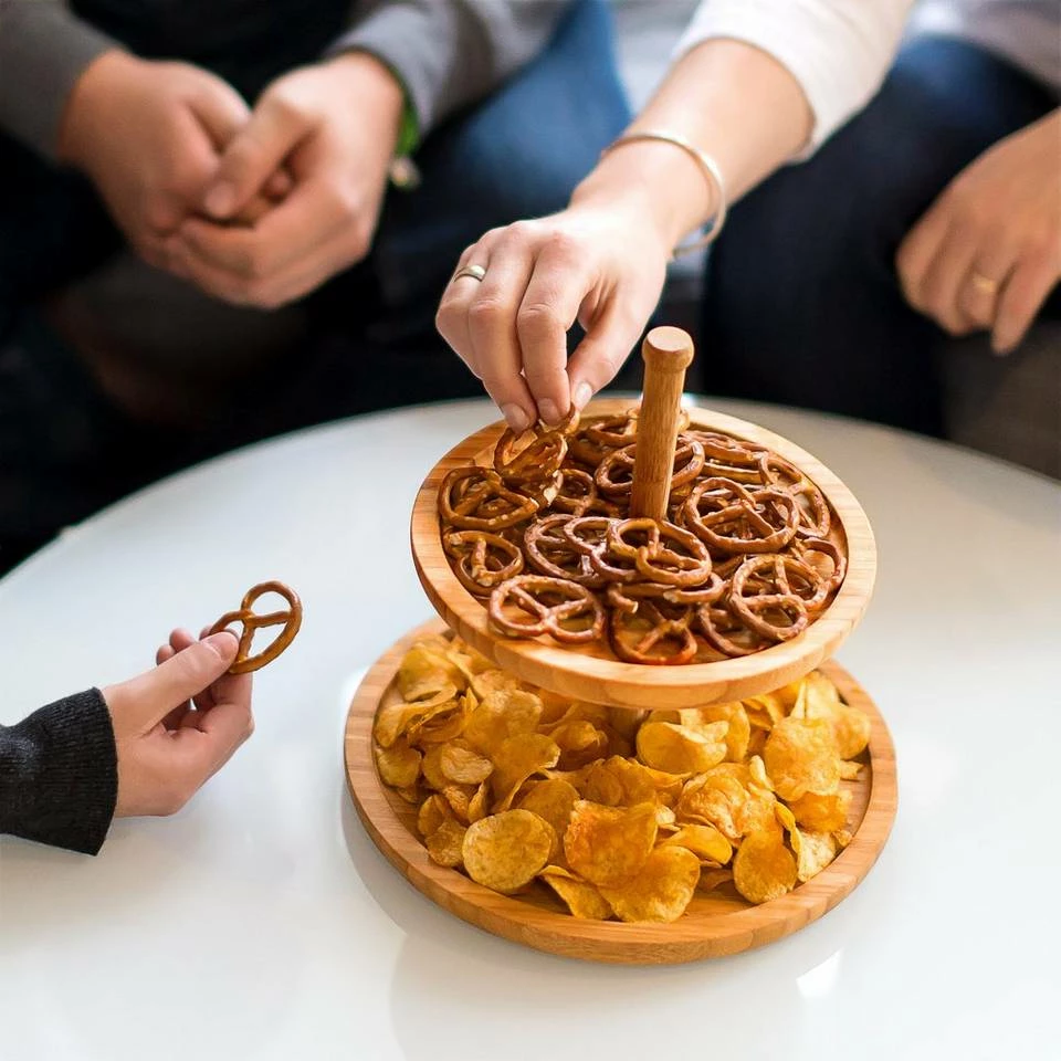 relaxdays Etagere »Etagere Bambus mit 2 Schalen«, Bambus 2 relaxdays Etagere »Etagere Bambus mit 2 Schalen«, Bambus – Bild 2