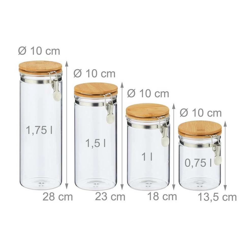 relaxdays Vorratsglas »12 x Vorratsglas«, Glas 4 relaxdays Vorratsglas »12 x Vorratsglas«, Glas – Bild 4