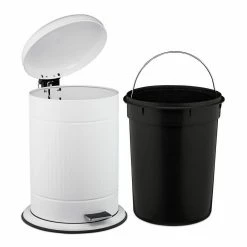 relaxdays Mülleimer »Retro Treteimer 20 Liter«, Weiß Grau, Wei&szlig;, Schwarz -Neuetischkultur Verkäufe 2022 73b840a7 e484 5f1a b79c 55b873ae56e3