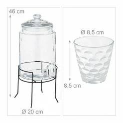 relaxdays Getränkespender Getränkespender Set mit 4 Trinkgläsern 12 relaxdays Getränkespender Getränkespender Set mit 4 Trinkgläsern -Neuetischkultur Verkäufe 2022 73fa6437 6c16 55e0 99af a2fbabe3408b