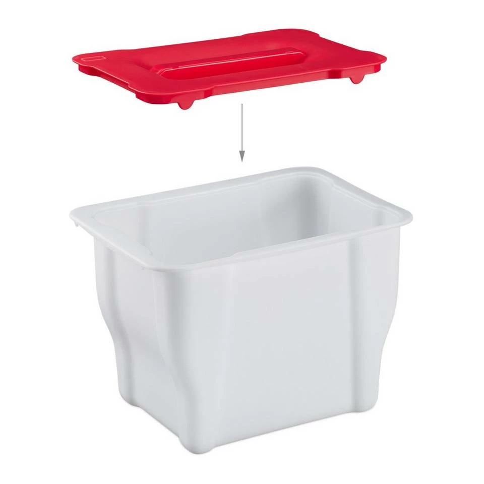 relaxdays Biomülleimer »Biomülleimer Küche 5l weiß/rot« 6 relaxdays Biomülleimer »Biomülleimer Küche 5l weiß/rot« – Bild 6