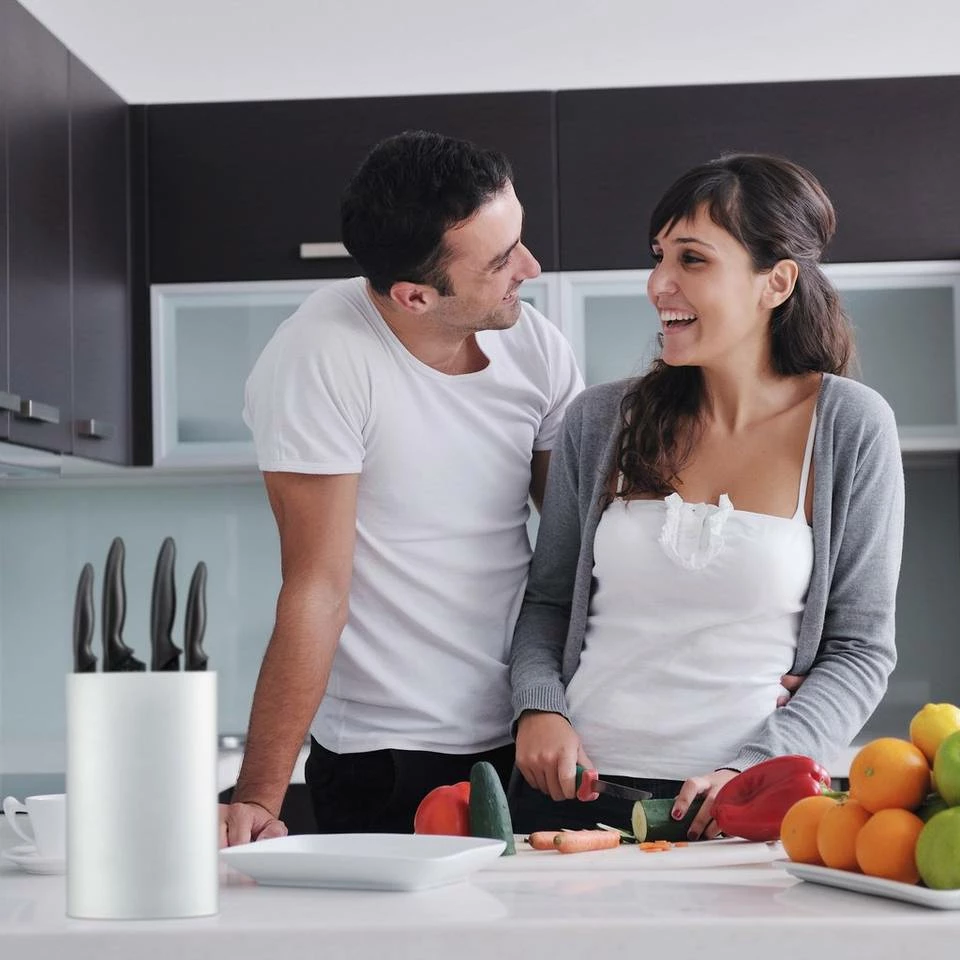 relaxdays Messerblock »Messerblock oval«, Weiß Schwarz, Weiß Schwarz, Silber Schwarz 3 relaxdays Messerblock »Messerblock oval«, Weiß Schwarz, Weiß Schwarz, Silber Schwarz – Bild 3