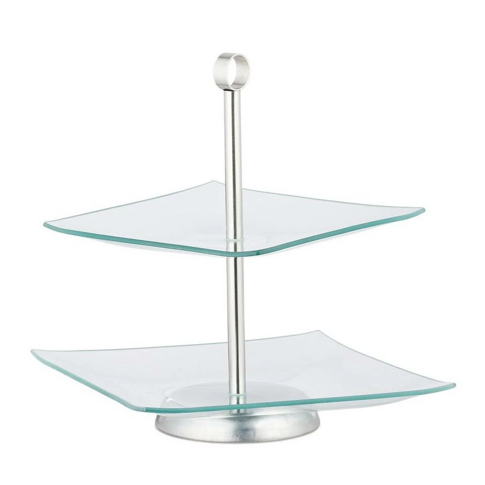 relaxdays Etagere »2 x Etagere 2-stufig«, Glas 6 relaxdays Etagere »2 x Etagere 2-stufig«, Glas – Bild 6