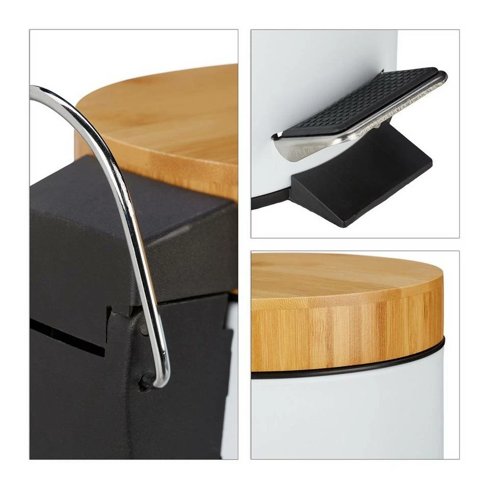 relaxdays Mülleimer »Mülleimer Bad 3 l«, Weiß 5 relaxdays Mülleimer »Mülleimer Bad 3 l«, Weiß – Bild 5