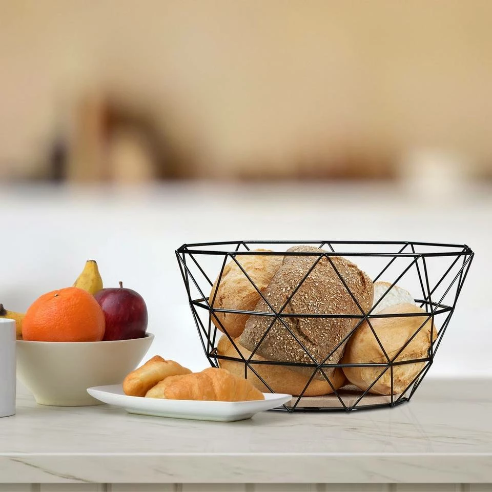 relaxdays Obstschale »Obstkorb Gitter Design«, Eisen, Weiß Schwarz Hellbraun, Weiß Hellbraun 5 relaxdays Obstschale »Obstkorb Gitter Design«, Eisen, Weiß Schwarz Hellbraun, Weiß Hellbraun – Bild 5