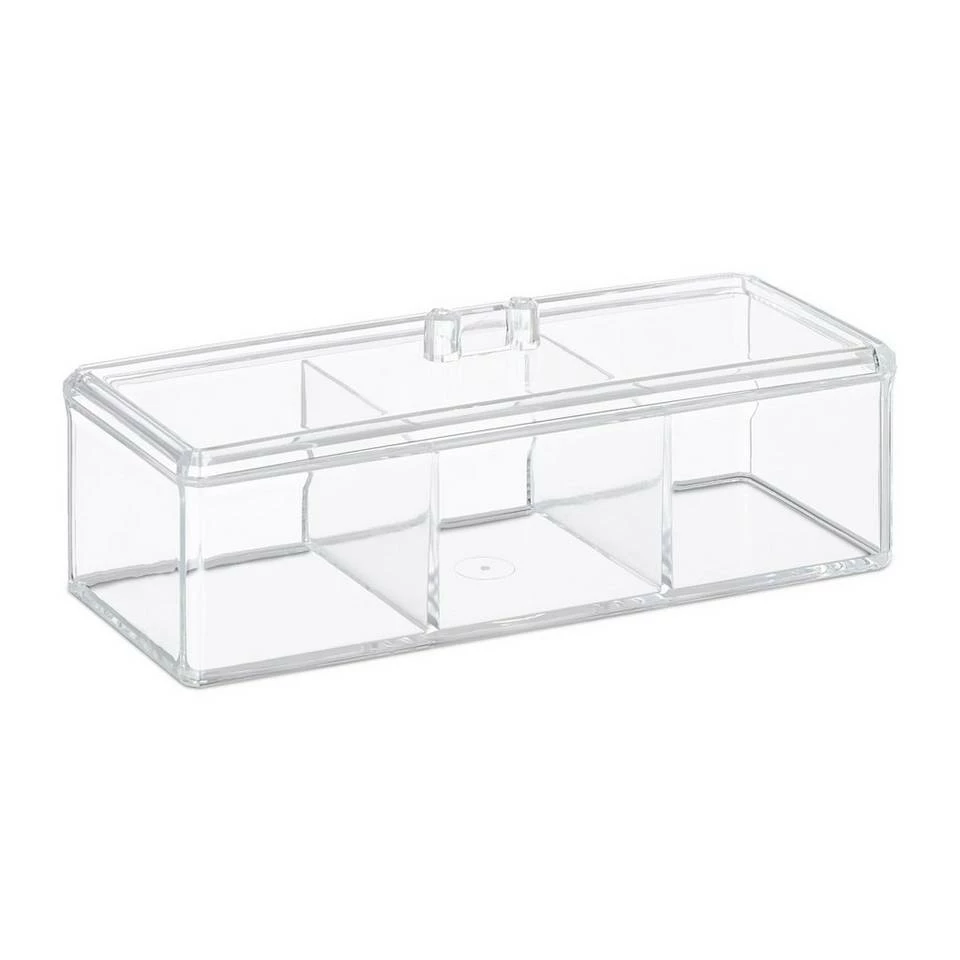 relaxdays Teebox »Transparente Teebox mit 3 Fächern«, Kunststoff 9 relaxdays Teebox »Transparente Teebox mit 3 Fächern«, Kunststoff – Bild 9