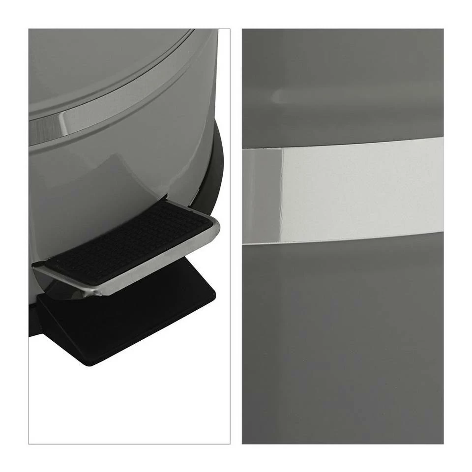 relaxdays Mülleimer »Mülleimer 20 l«, hellgrau Weiß Schwarz Silber, Schwarz Silber, Grau Schwarz Silber 9 relaxdays Mülleimer »Mülleimer 20 l«, hellgrau Weiß Schwarz Silber, Schwarz Silber, Grau Schwarz Silber – Bild 9