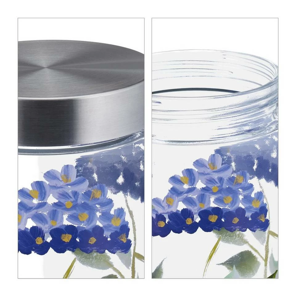 relaxdays Vorratsglas »4er Set Vorratsgläser Blumenmuster«, Glas 7 relaxdays Vorratsglas »4er Set Vorratsgläser Blumenmuster«, Glas – Bild 7