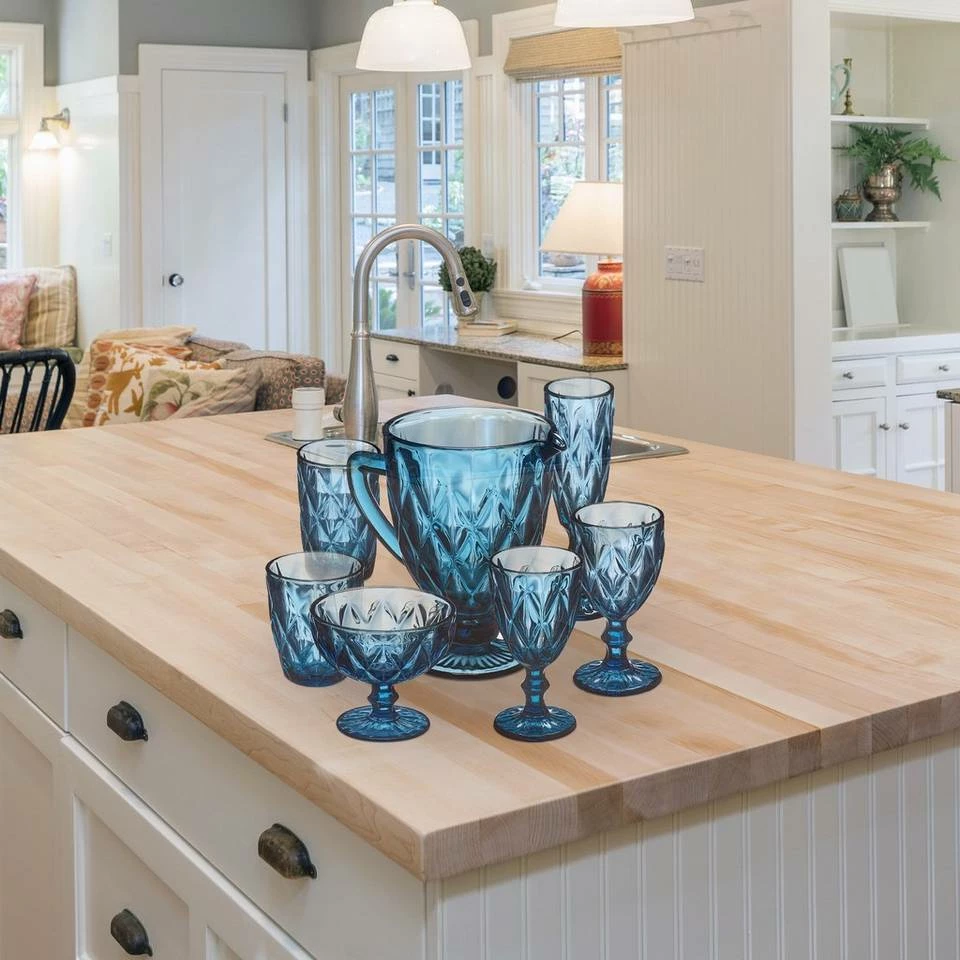 relaxdays Gläser-Set »7-tlg. Gläser Set blau«, Glas 2 relaxdays Gläser-Set »7-tlg. Gläser Set blau«, Glas – Bild 2