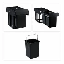 relaxdays Einbaumülleimer »Einbaumülleimer 2-fach schwarz« -Neuetischkultur Verkäufe 2022 7adb1237 a4d9 57ed 821a 8177733a1890