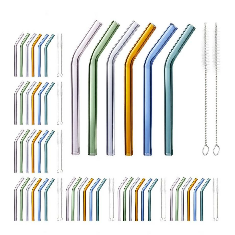 relaxdays Trinkhalme »48 x Strohhalme Glas bunt 15 cm« 1 relaxdays Trinkhalme »48 x Strohhalme Glas bunt 15 cm«