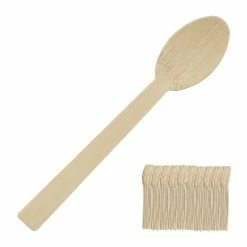 relaxdays Einwegbesteck-Set »Einwegbesteck Bambus 100er Set«, Löffel