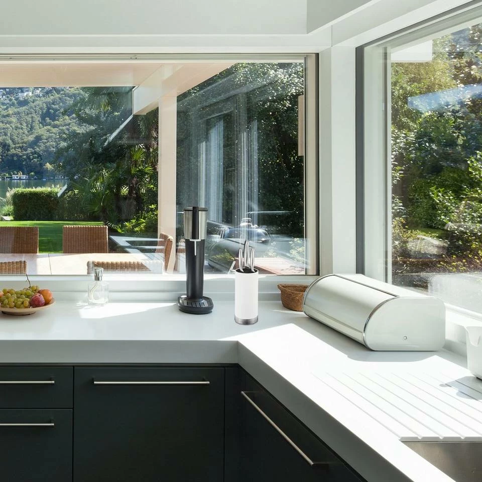 relaxdays Messerblock »Messerblock rund«, Weiß Weiß Schwarz Silber, Schwarz Silber 2 relaxdays Messerblock »Messerblock rund«, Weiß Weiß Schwarz Silber, Schwarz Silber – Bild 2