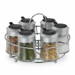 relaxdays Gewürzstreuer »6er Set Gewürzstreuer mit Halterung«