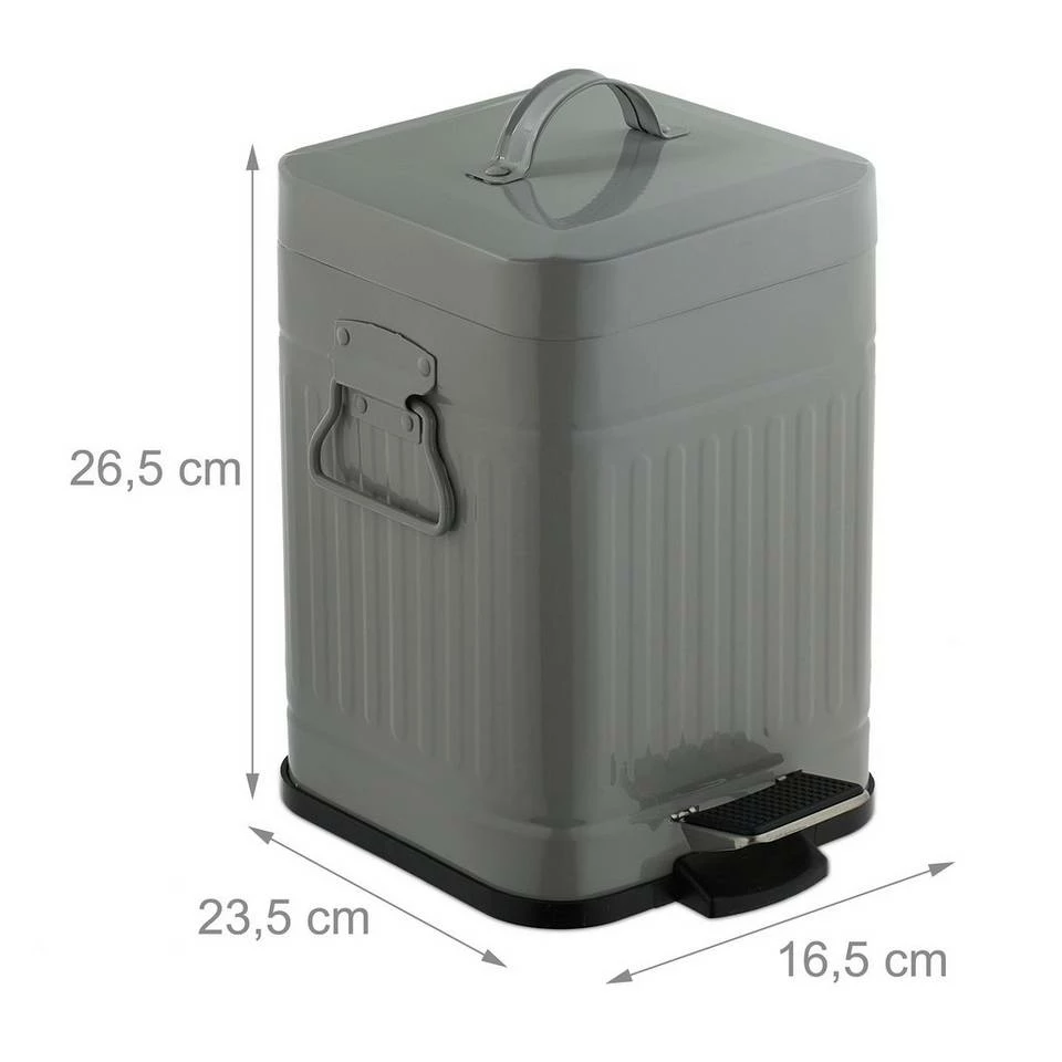 relaxdays Kosmetikeimer »Kosmetikeimer eckig 3 Liter«, hellgrau Grau Schwarz, Schwarz, Weiß Schwarz 4 relaxdays Kosmetikeimer »Kosmetikeimer eckig 3 Liter«, hellgrau Grau Schwarz, Schwarz, Weiß Schwarz – Bild 4