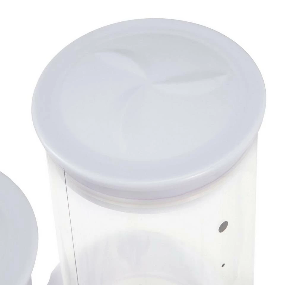 relaxdays Müslispender »Doppelter Müslispender Wandmontage«, Kunststoff, Weiß Schwarz Transparent Silber, Weiß Transparent Silber 9 relaxdays Müslispender »Doppelter Müslispender Wandmontage«, Kunststoff, Weiß Schwarz Transparent Silber, Weiß Transparent Silber – Bild 9