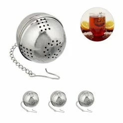 relaxdays Teesieb »Teeei 4er Set«, Edelstahl