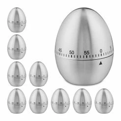 relaxdays Eieruhr »10 x Eieruhr aus Edelstahl«