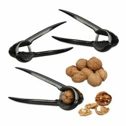 relaxdays Nussknacker »3 x Nussknacker Schwarz 2 in 1«