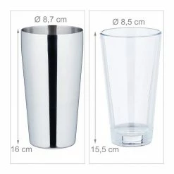 relaxdays Cocktail Shaker »Boston Cocktail Shaker«, Edelstahl, (2-tlg) -Neuetischkultur Verkäufe 2022 85a5a719 a62f 5c66 9ffc df365fde3276