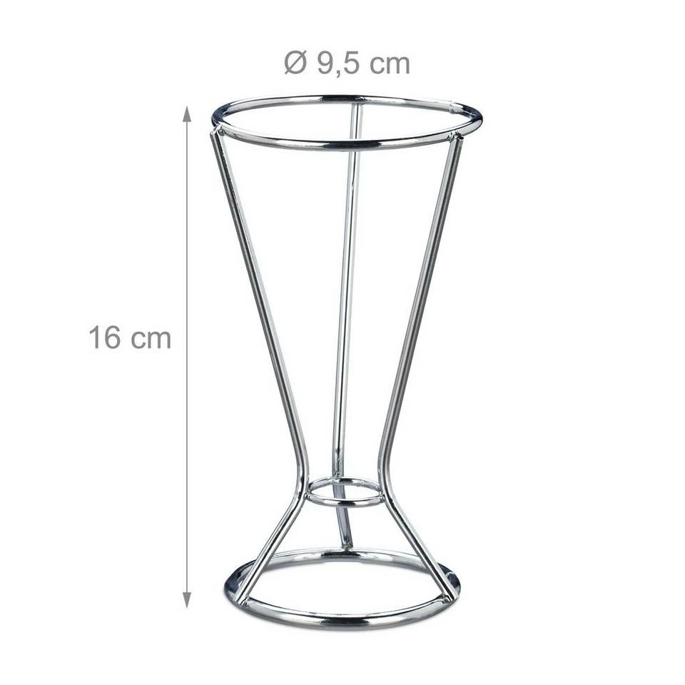 relaxdays Servierständer »Pommeshalter 2er Set Edelstahl«, Edelstahl 4 relaxdays Servierständer »Pommeshalter 2er Set Edelstahl«, Edelstahl – Bild 4