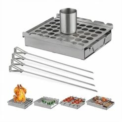 relaxdays Grillguthalter »Grillaufsatz Multifunktion«, Edelstahl