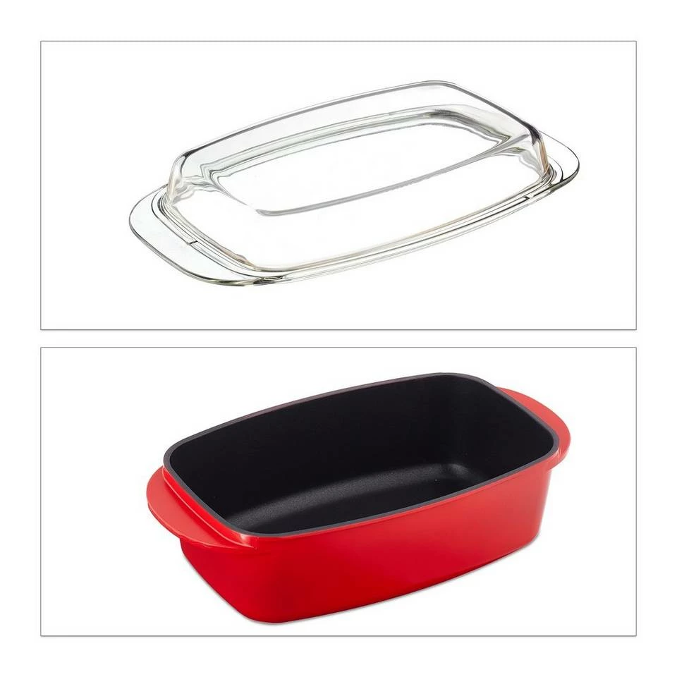 relaxdays Bräter »Bräter mit Deckel rot« 9 relaxdays Bräter »Bräter mit Deckel rot« – Bild 9
