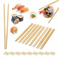relaxdays Essstäbchen »100 x Paar Bambus Essstäbchen«