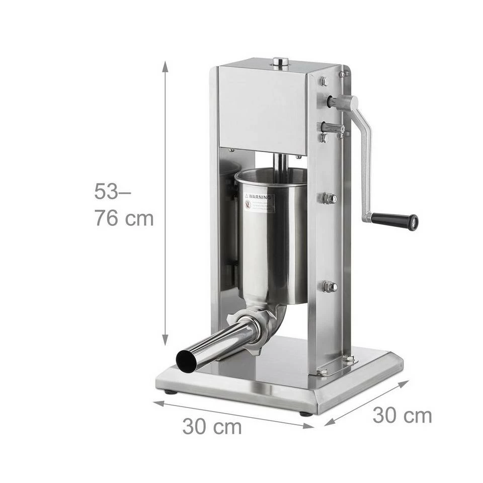 relaxdays Wurstfüllaufsatz Wurstmaschine Edelstahl, 3 Liter 4 relaxdays Wurstfüllaufsatz Wurstmaschine Edelstahl, 3 Liter – Bild 4