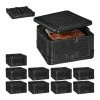 relaxdays Thermobehälter »10 x Thermobox für Essen 17 L«, Schaumstoff